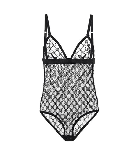 gucci black lingerie|Gucci bodysuit for women.